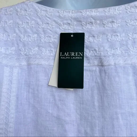 Ralph Lauren White cotton dress size 4 NWT - Picture 12 of 16